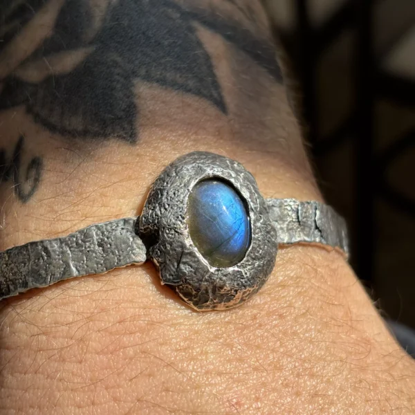 Bracciale unico materico labradorite